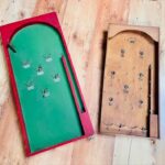 Flipper vert rouge et bois